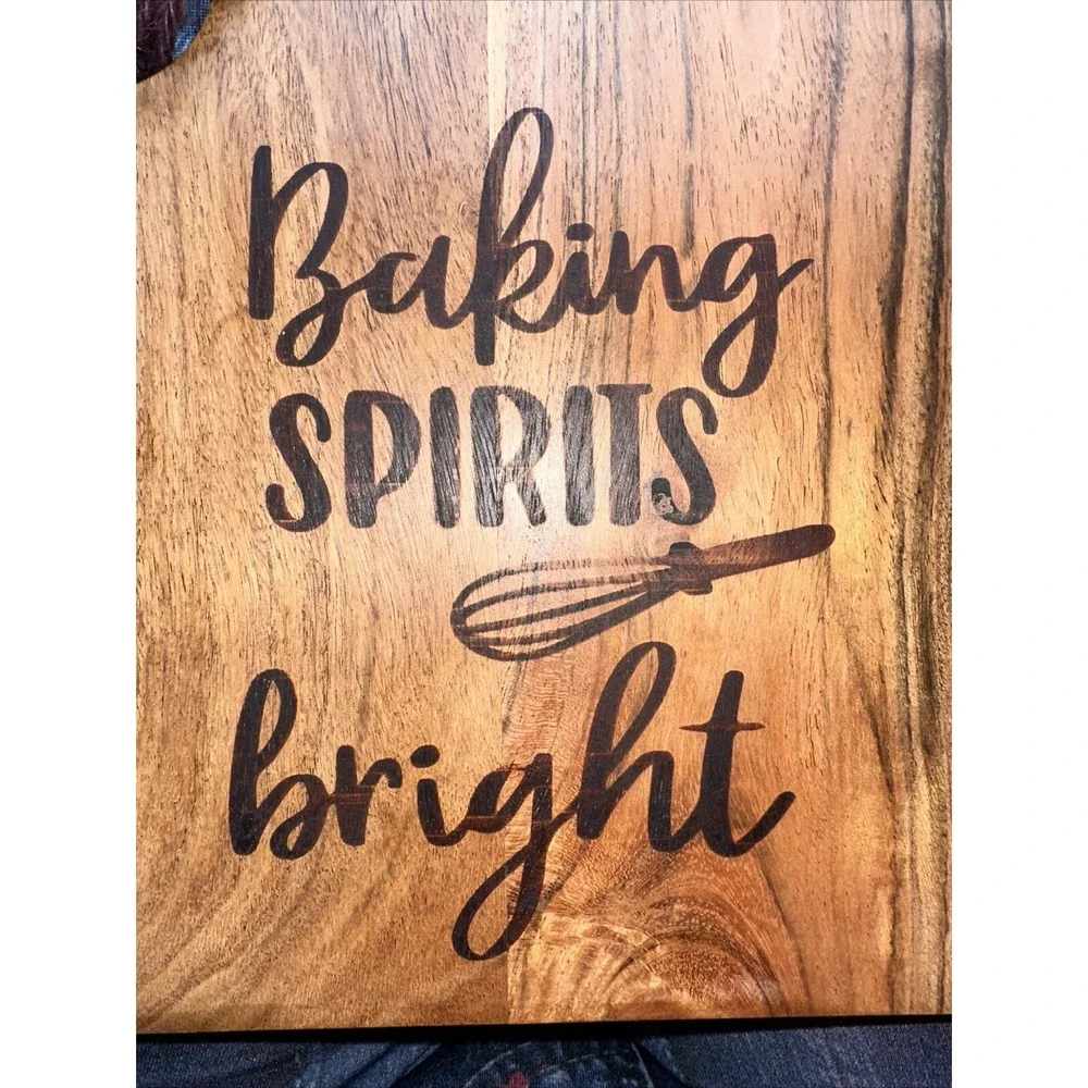 Fabulous Home Acacia Wood Paddle Board Baking Spirits Bright Decor 11